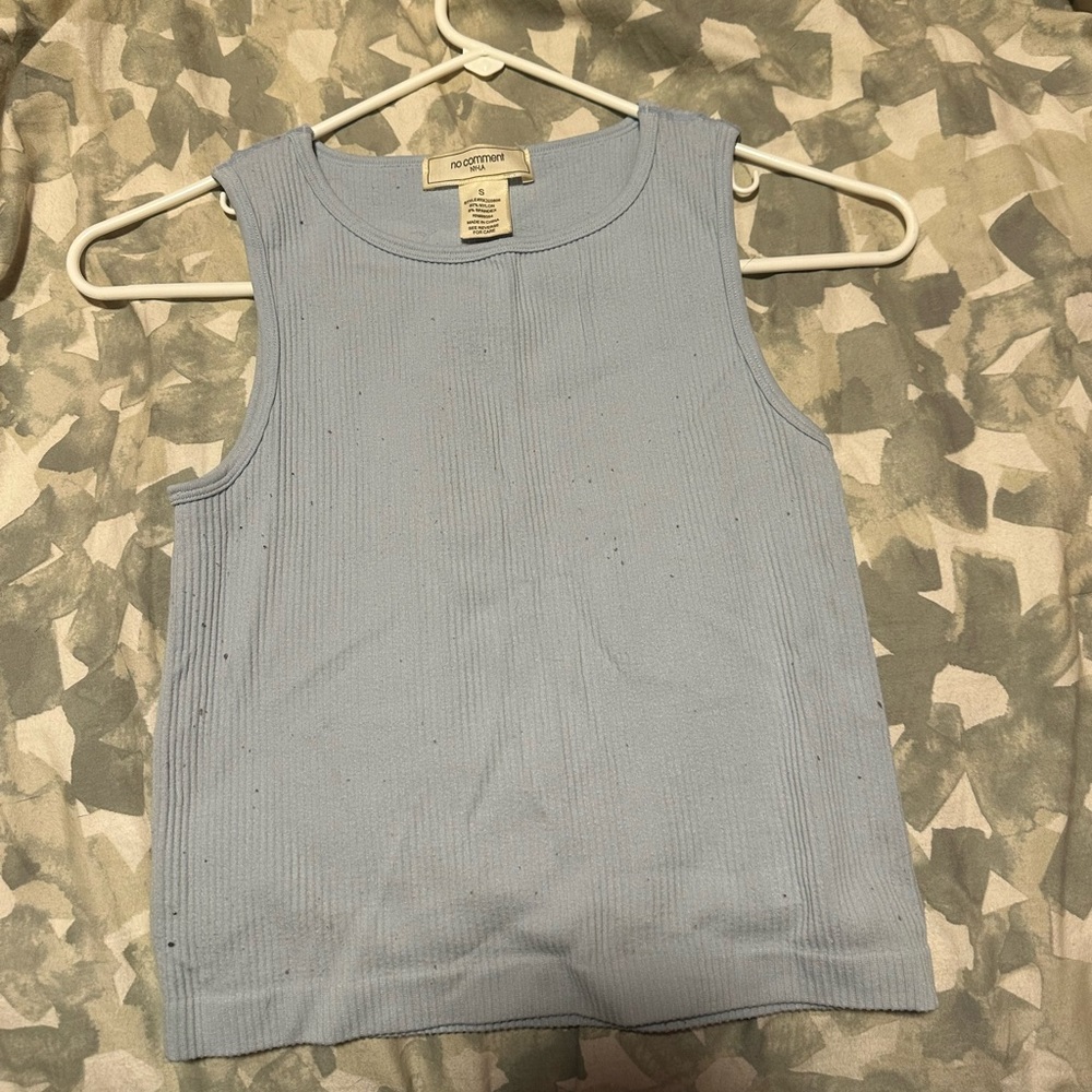 ribbed blue tank